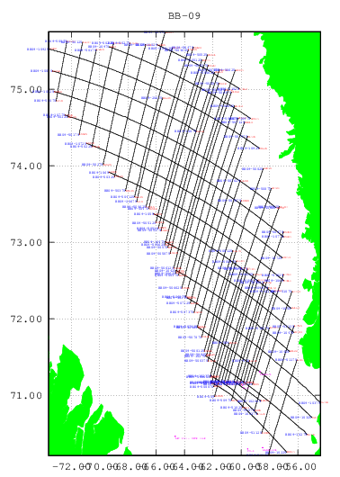dynamic location plot for survey 'BB-09' plot