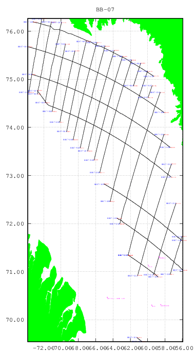 dynamic location plot for survey 'BB-07' plot